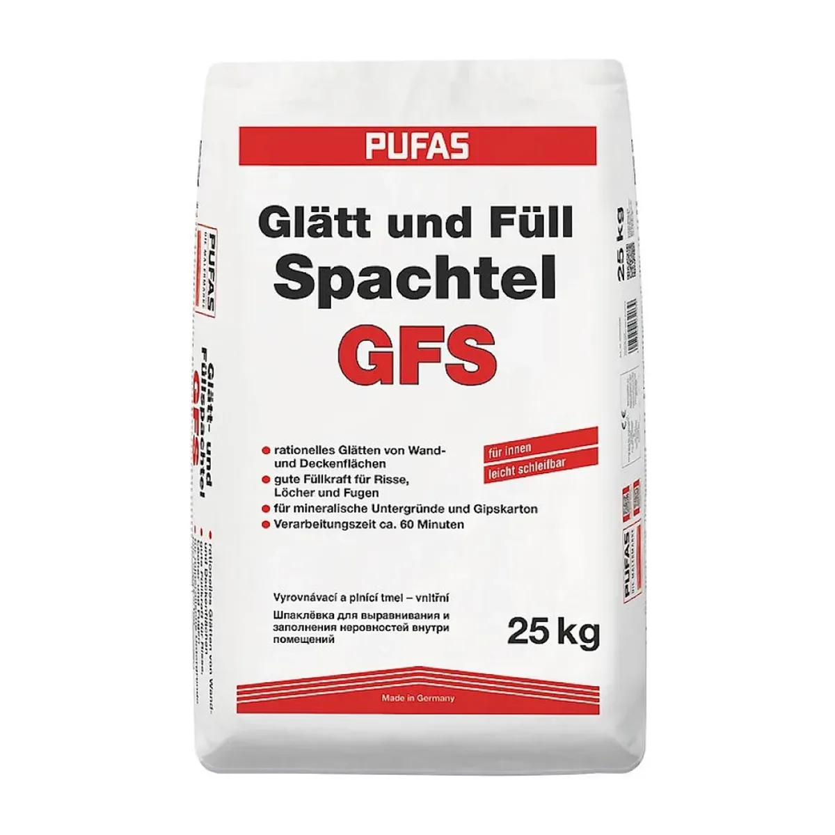 Шпаклевка гипсовая универсальная Glatt Und Full Pufas / Пуфас 25кг