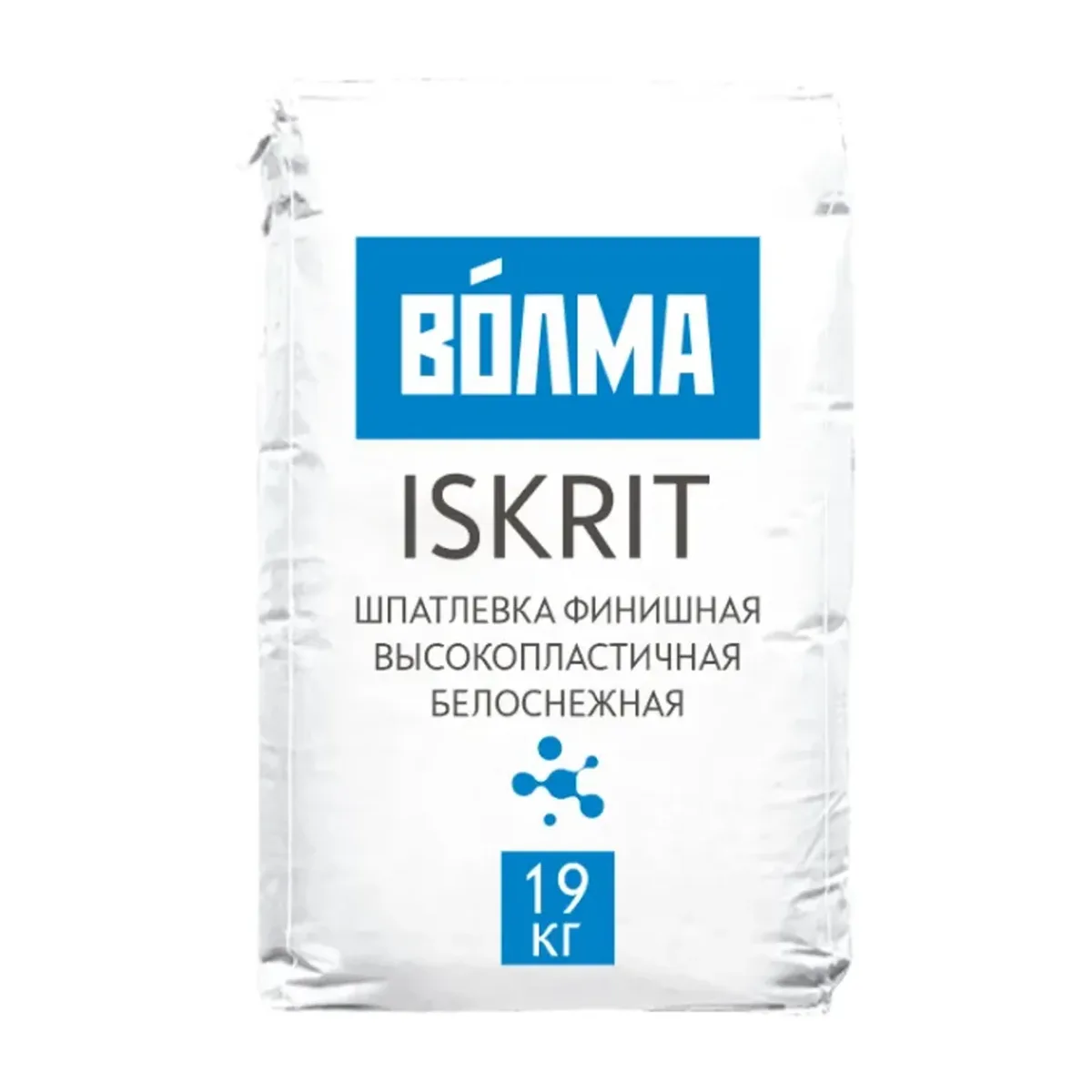 Шпаклевка полимерная финишная Волма Искрит, белоснежная мех. 19 кг