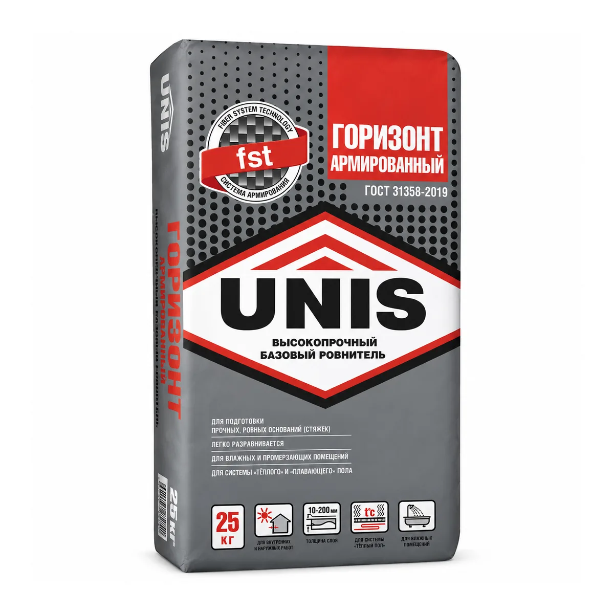 Наливной пол UNIS Горизонт Армированный 25 кг