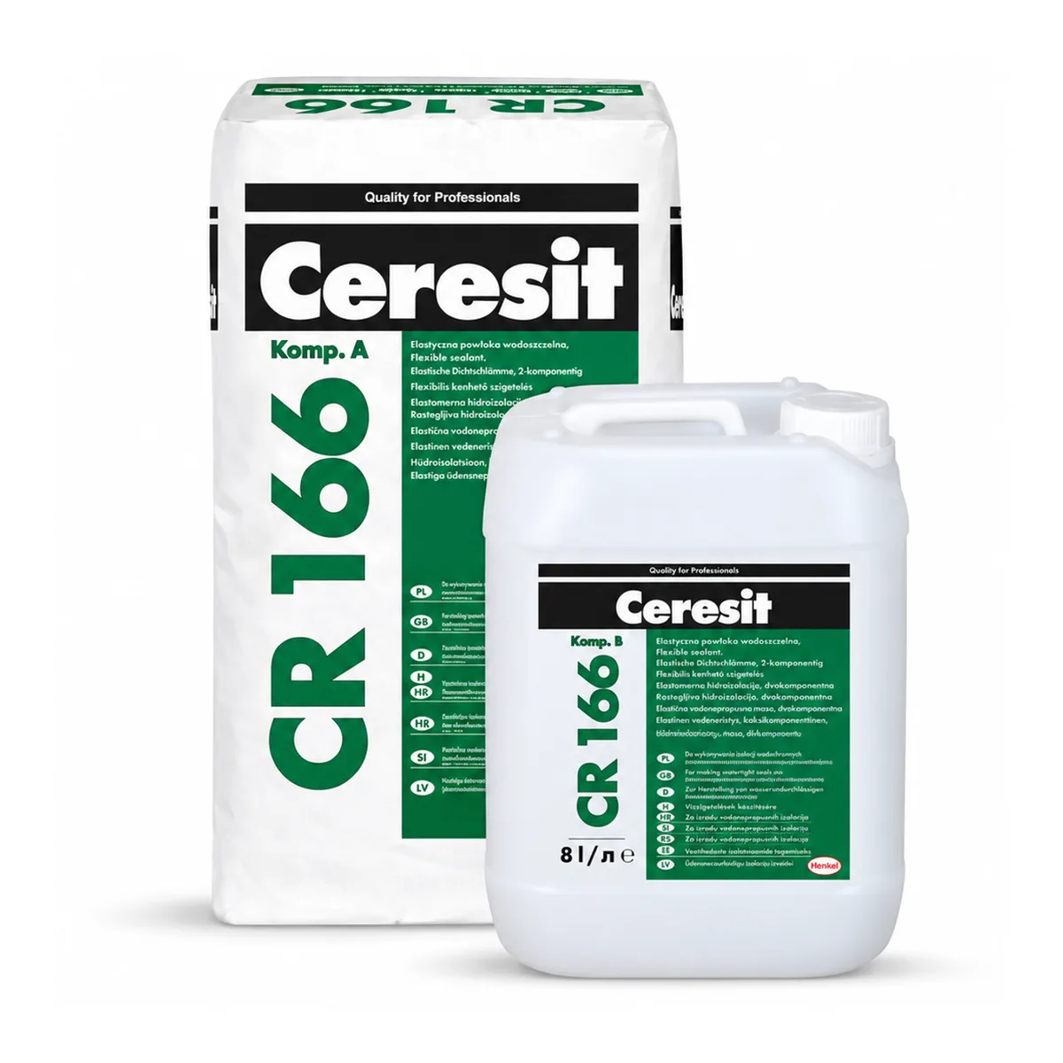 Гидроизоляция цементная Ceresit CR 166 двухкомп. компл. (А+Б) 32 кг