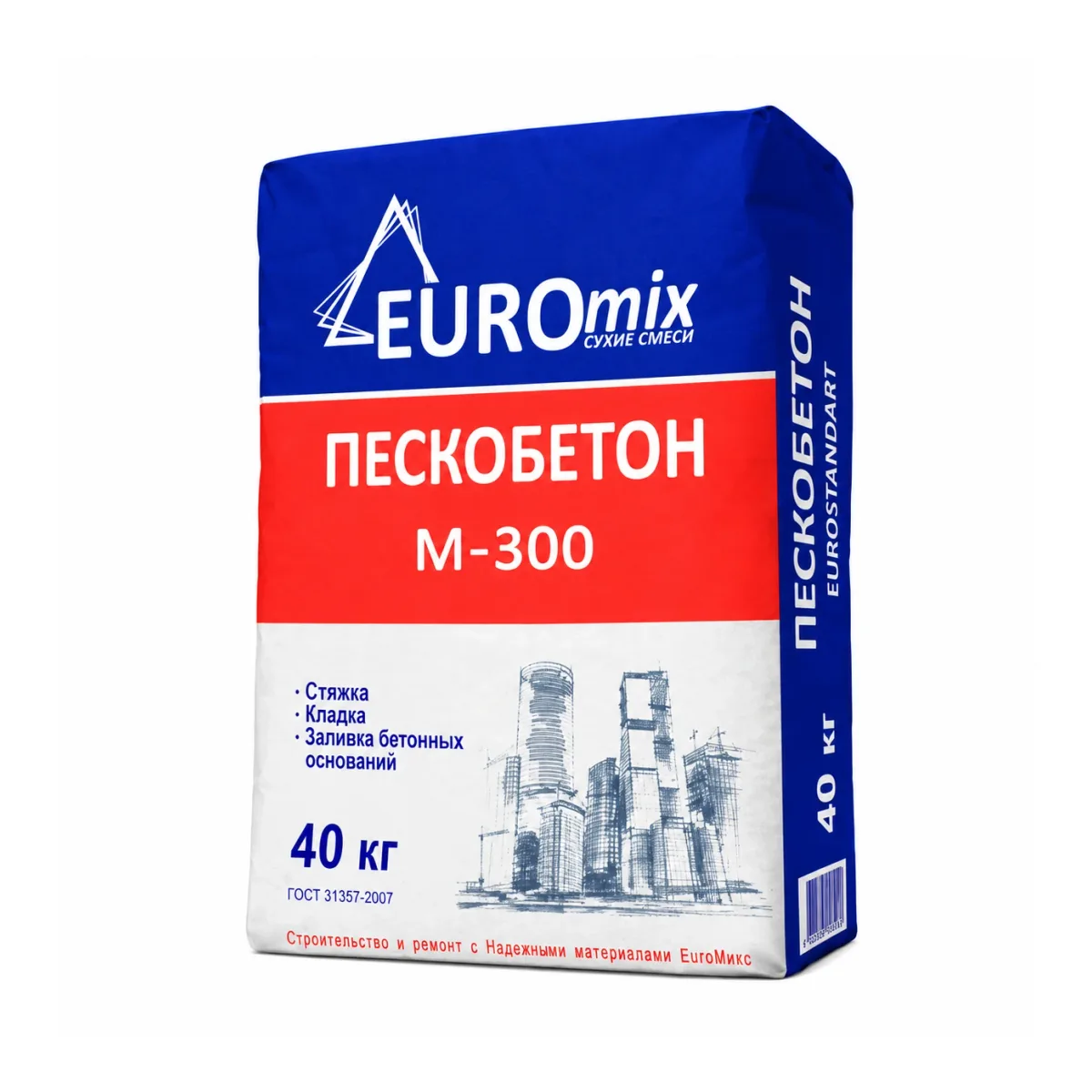 Пескобетон EUROMIX М-300 ГОСТ 40 кг