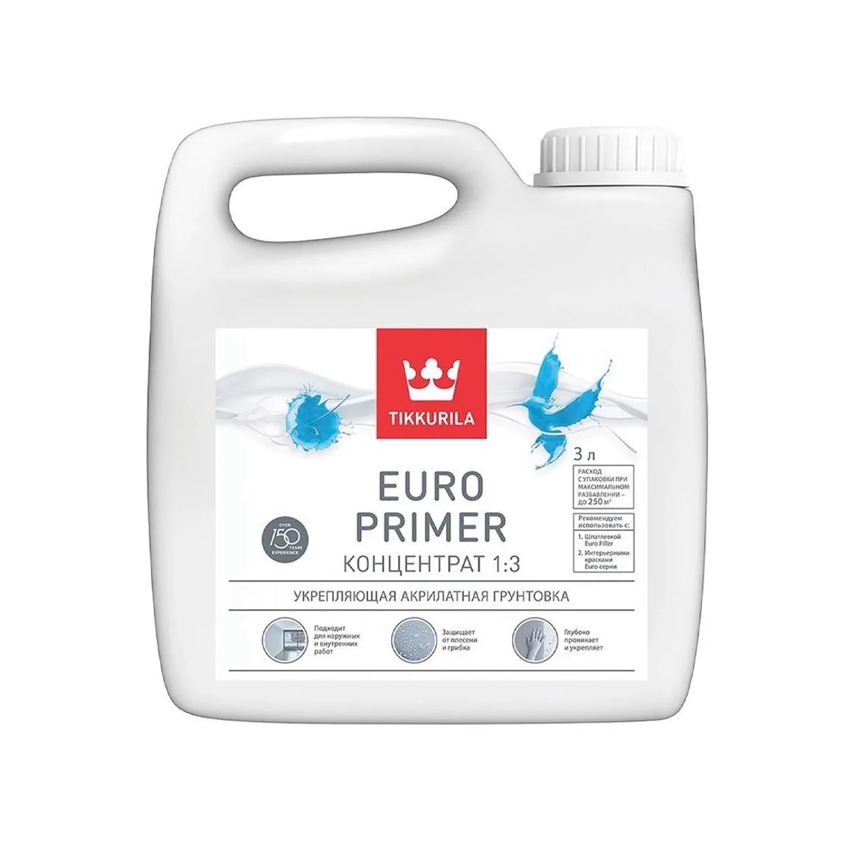 Грунт Tikkurila Euro Primer концентрат 3 л